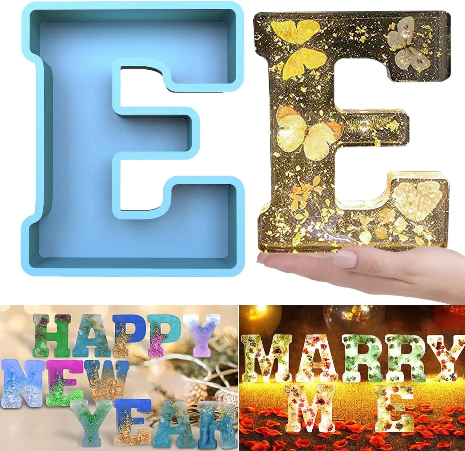 Wholesale Food Grade Alphabet Big Letter E Silicone Mold Suitable for Making Letters  DIY Crafts Making Cakes Party Home Decor