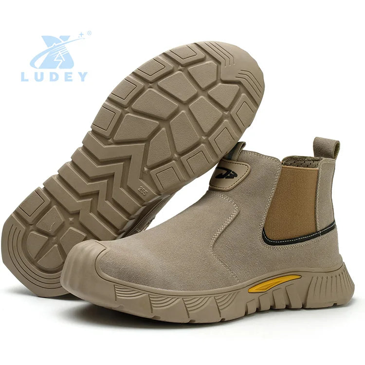 Cheap Engineering Working Anti Smashing Work Shoes Suede Trendy Safety Shoes