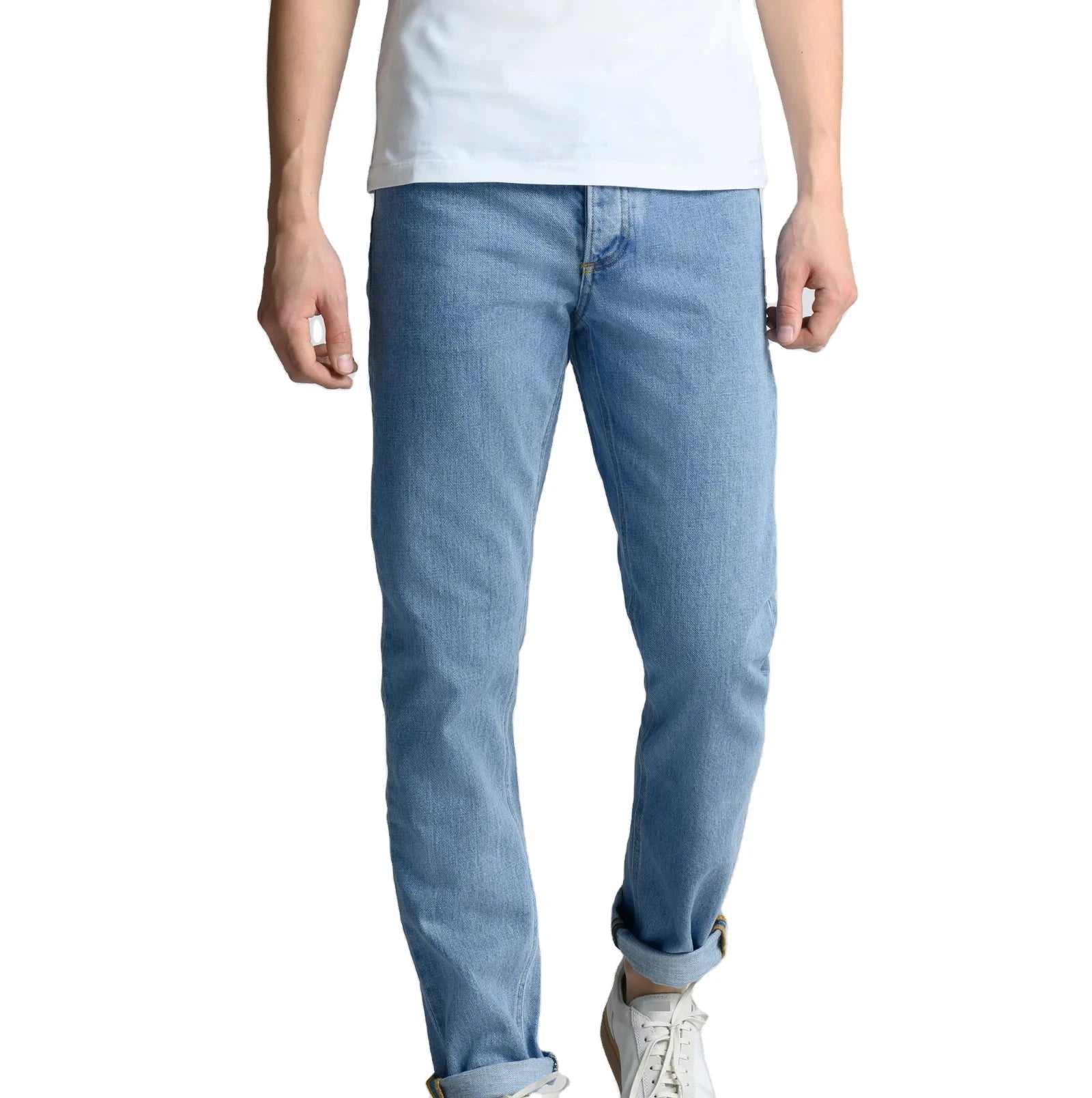 Cheap Price Streetwear Men's Denim Pants Breathable Long Straight Wide Leg Winter 100% Cotton Quick Dry Eco-Friendly Custom