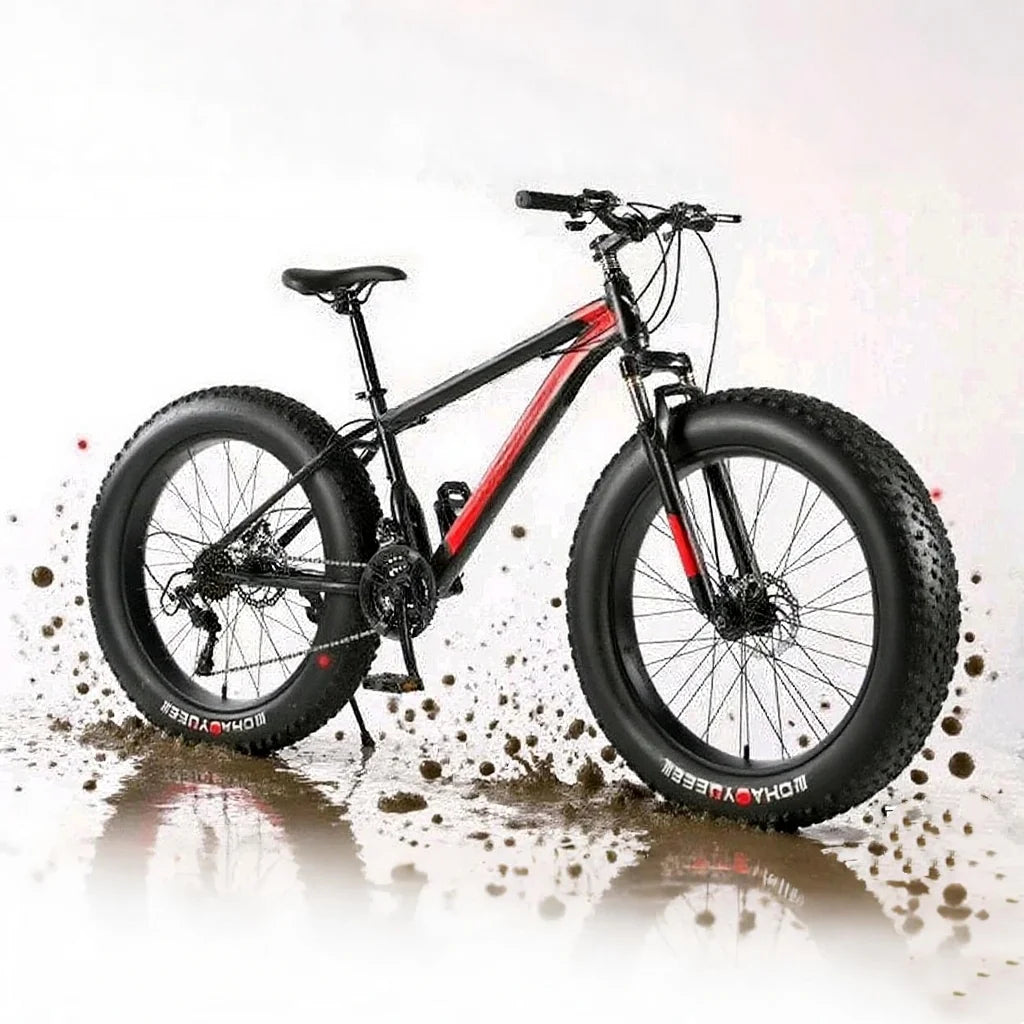 26 24 Inch Variable Speed Beach Snow Bike Shock Sorption Disc Brake Mountain Widened Tire Bicycle Fatbike Off Road Bikes