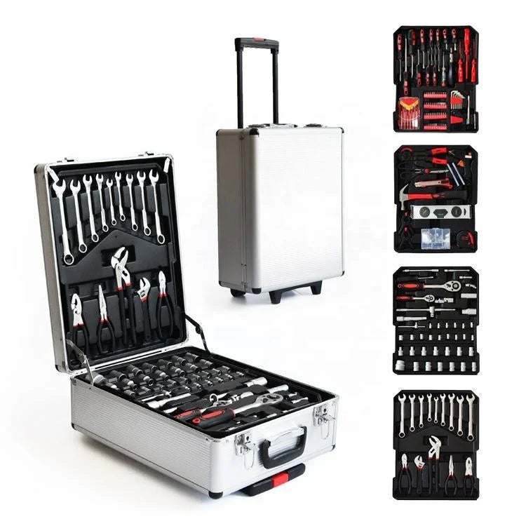 499 Pcs Auto Repair Tool Set with Socket Wrenches Heavy Duty Aluminum Case Portable Mechanics Kit for Home and Workshop