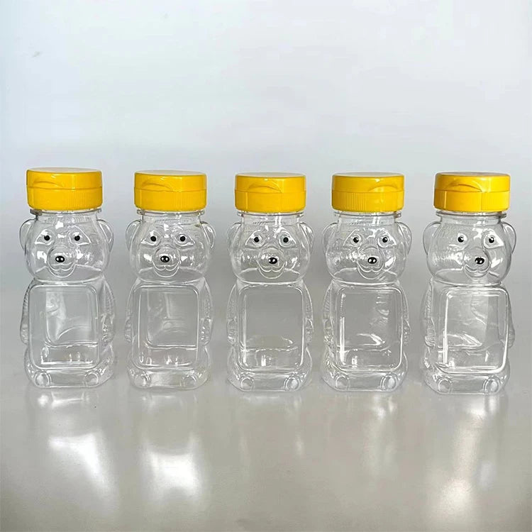 Packaging Bottles 500ml Honey Bear Jar Plastic Honey Bottles for 700g Honey