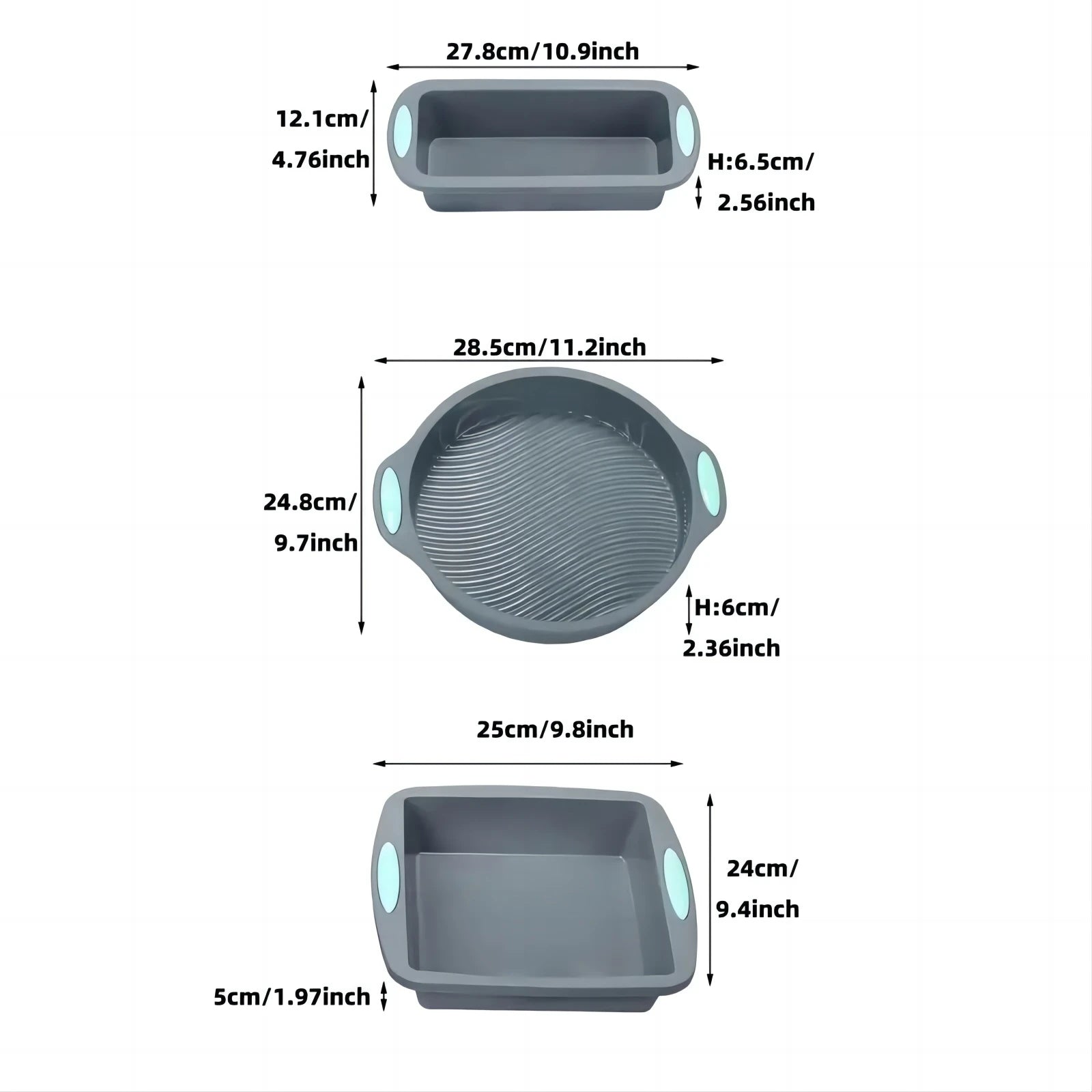 Silicone Baking Pan Set Cake Pan Loaf Pan and More Baking Tools Kitchen Gadgets Kitchen Accessories