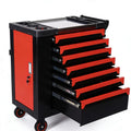 7-Drawer Mobile Tool Trolley Heavy Duty Steel Rolling Cabinet Professional Storage Chest for Hardware and Power Tools