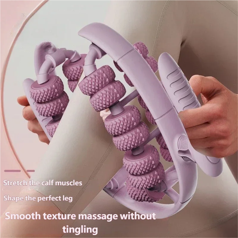 28 Wheel Circular Leg Clamp Roller for Calf Muscle Relaxation Massage and Leg Slimming Yoga