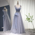 Jancember LSCZ75 Elegant Fashion Organza As Floor Beading Sequins Evening Prom Dress
