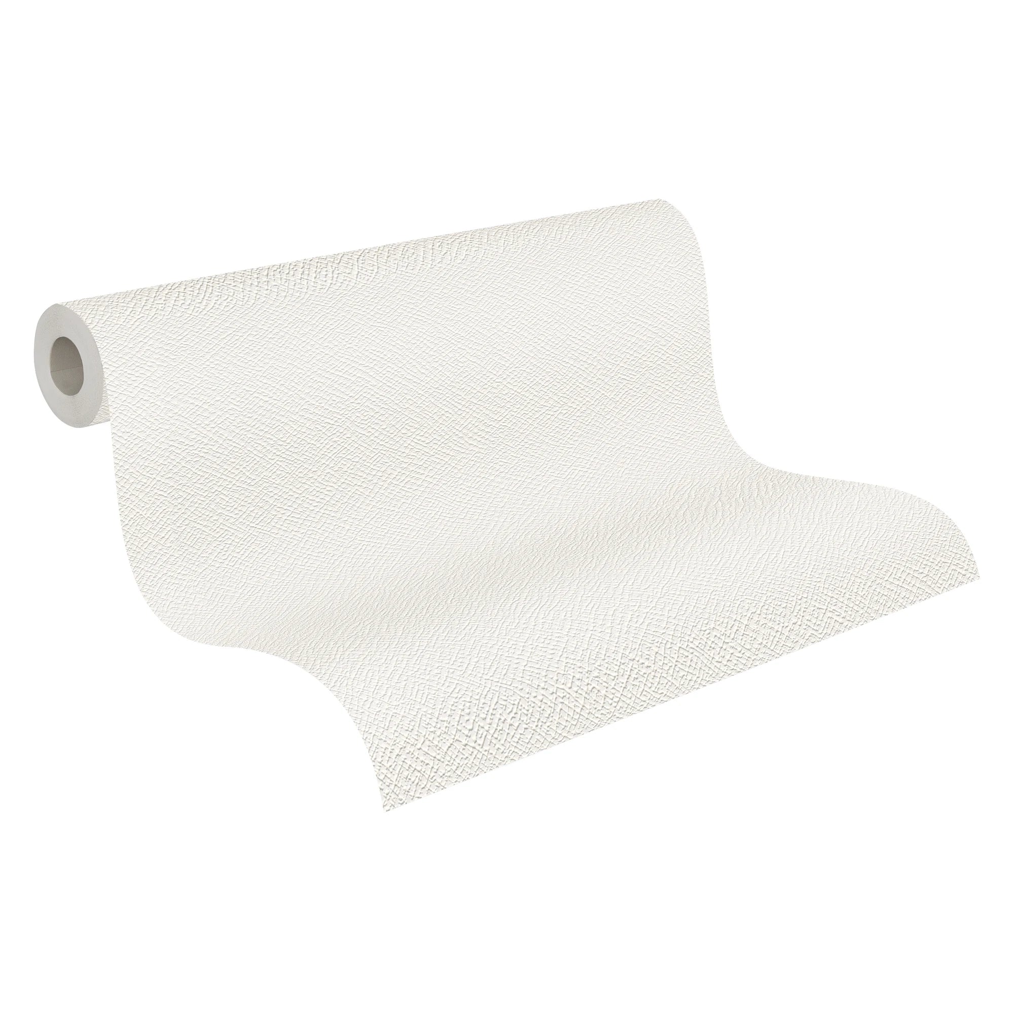 Made in Germany - Coatable Wallpaper rolls Plain Colour Paintable White Non Woven Vinyl Wallpaper for painting - 2500 x 106 m