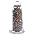 500ml Tumbler with Chain Tumbler with Lid Insulated Stainless Steel Double Wall Water Cup with Diamond