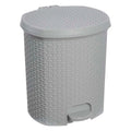 Multipurpose waste bin/bin with lid rattan design 21L capacity size 33.5x34.5x39.2 Nordic grey color