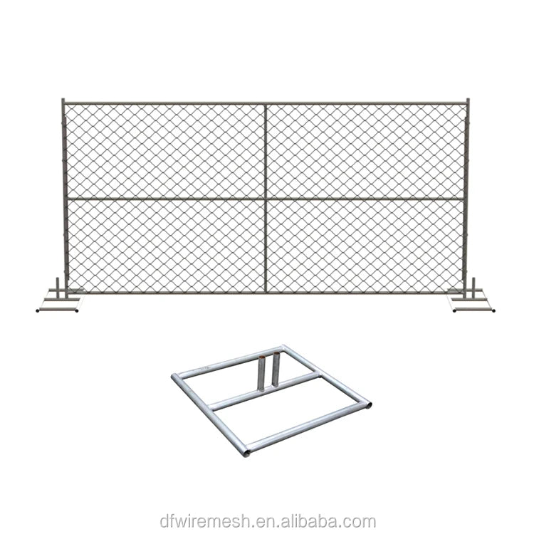 American Galvanized Temporary 6 X 10 Chain Link Fence Panels