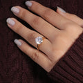 Fine Jewelry 18k Solitaire Lab Grown Diamond Halo Engagement Ring PT950 Platinum 14K Gold Plated IGI Certified Luxury