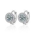 XKZ004 Moissanite Hoop Earrings for Women Wedding Bridal S925 Sterling Silver Couples Stud Earring Anniversary Gift
