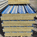 GUANGQIA A-level Fireproof Waterproof & Moisture-Proof 50mm/75mm/100mm Rock Wool Core Metal Sandwich Panels