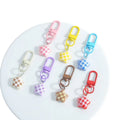 Cute Pentagram Star Resin Bag Charm Keychain Heart Keyring for Girls Backpack Headphone Case Pendant Accessories Couple Gifts