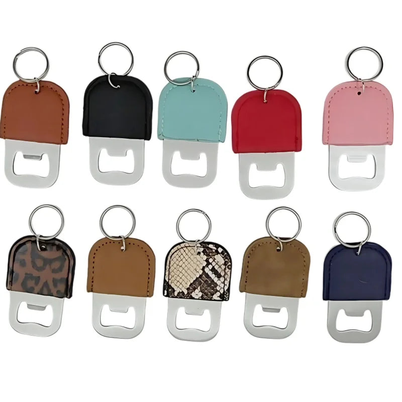 HXY Wedding Stainless Steel PU Leather Eco-Friendly Dog Tag Groomsmen Gifts Personalized Laser Engraved Beer Bottle Opener