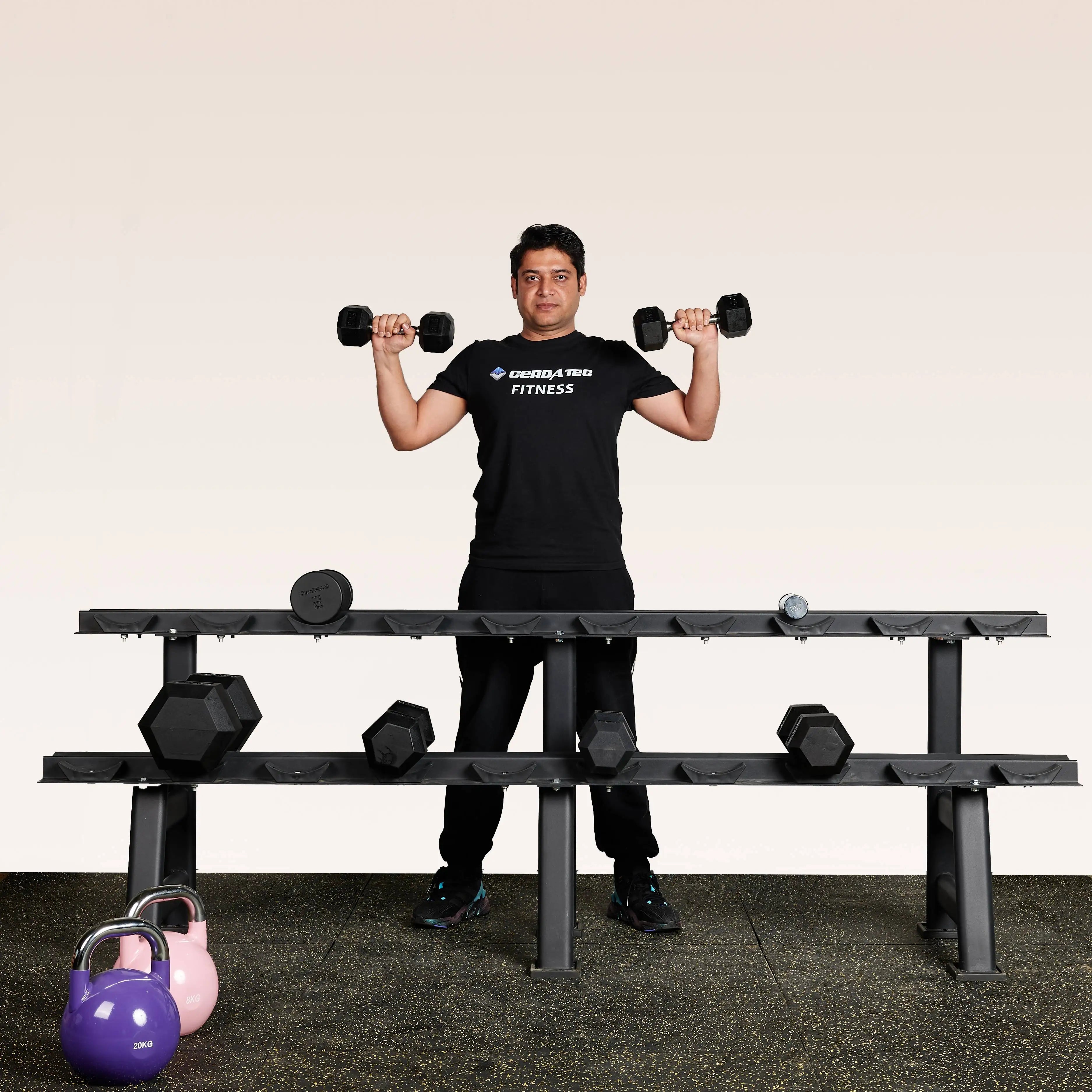 China Factory Sale Commercial Gym Exercise Equipment Storage 10 Pairs Dumbbell Set Rack for Commercial Use