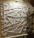 UDK Wholesale Short Lead Time PVC 3D Geometric Wall Panels Non Self Adhesive Wall Board Sofa Background Matte White