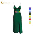 New Wholesale Custom Women Sleeveless Silk Nightgowns Slip Dress Girl High Quality Summer Camisole Dress