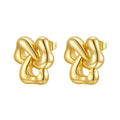 Latest 18K Gold Plated Brass Jewelry Hollow Flower Wrap Stud Earrings Hypoallergenic for Woman Party Earrings E241641