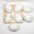 Wholesale White Howlite Palm Stone Crystals Reiki 7 Chakra Healing Stones Natural Carved Crafts Crystal Palm Stone