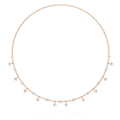 Customized Natural Diamond 10k 14k 18k Fine Gold Luxury Women's IGI Certified Necklaces Form Diamond