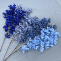 Wedding Decor Flower Long Branch Blue Artificial Silk Flowers for Valentine's Day & Christmas 110cm