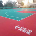 Enlio SES FIBA-Certified Interlocking Sports Tiles - Professional Outdoor Basketball Court Flooring Shock-Absorbing
