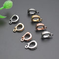 Clear CZ Stone Small Hook Pendant Bail Connector Clasps Silver Rose Gold Gun Metal Color 8x11mm for Fashion Jewelry Making