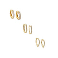 925 Sterling Silver 14/18K Gold Plated Vermeil Statement Classic Jewelry Personalized Cubic Zirconia Huggie Hoop Earring Women