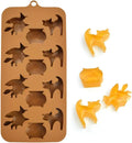 12 Holes Black Cat & Witch Shape Silicone French Mousse Cake Mold 3D Bakeware DIY Chocolate Soap Candle Mold