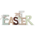 Easter Wooden Sign Party Decorations for HomeFarmhouse Easter Table Decor Bunny with Pompom Ball for Tiered Tray Tabletop Shelf