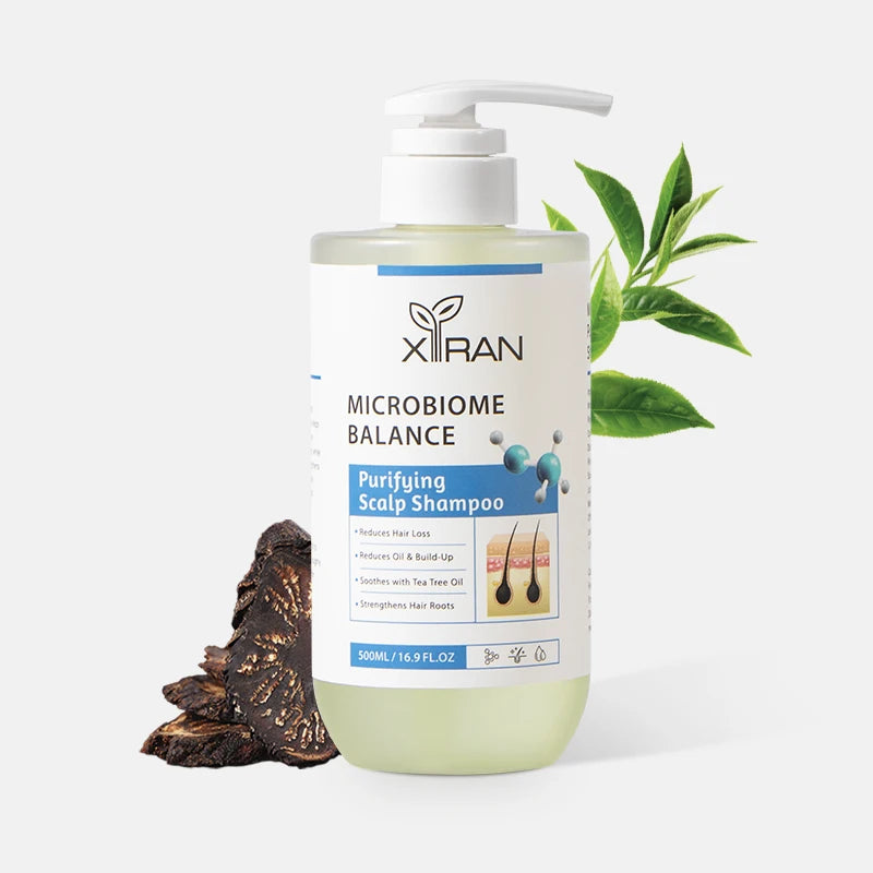 Private Label Hair Care Shampoo Microbiome Balance Tea Tree Oil Ceramide Shampoo for Smooth Hydrating Strengthening Moisturizing