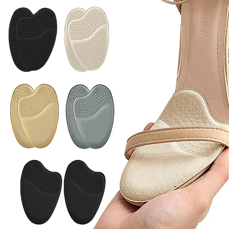Sponge Foot Cushion Pads Sweat Absorbing Shock Absorbing Half Shoe Inserts for High Heels Metatarsal Support Pain Relief