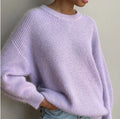 Autumn Winter EU/US Style Women's Sweater - Faux Mink Soft Lazy Vibe Loose Versatile Fashion Knit Top-2