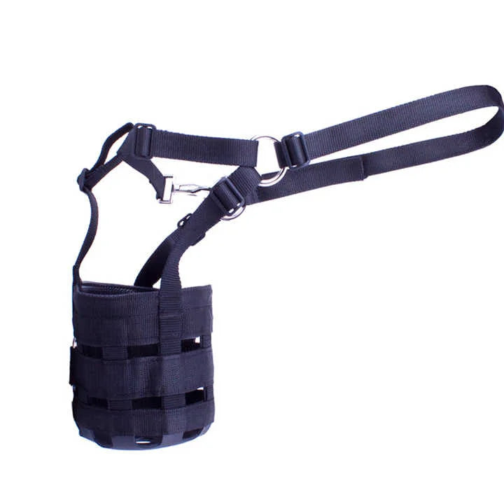 Durable Horse Muzzle With Adjustable Fit Breathable Lightweight Design for Grazing Safety and Comfort