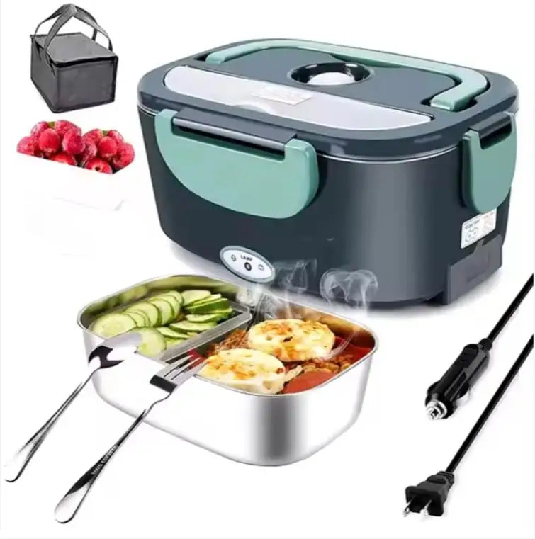 110V 220V Food Heater Rice Cooker Container  Electric Heated Lunch Box Portable  Boxes  Warmer Dinnerware Set for Home Office