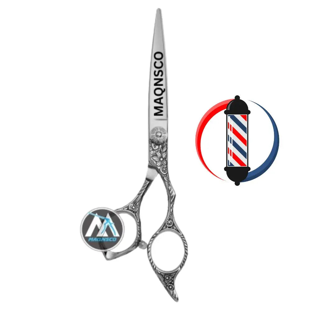Steel Handle with Stainless Steel Blade Scissors Engraved Design