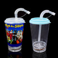 Custom Printing LED Light up 12 Oz Reusable Milky Plastic Drinking Cup With Lid and Straw Wholesale