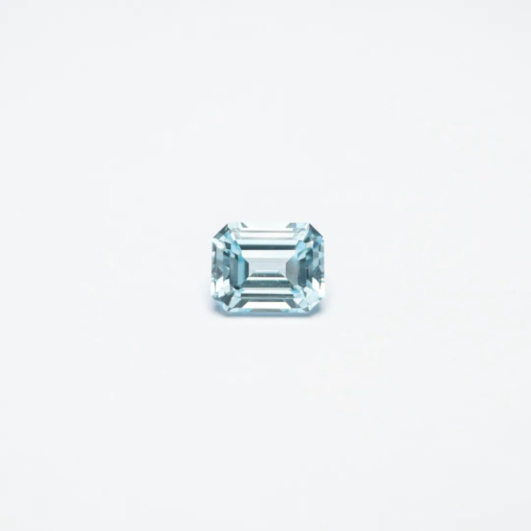 Aquamarine Blue Synthetic Aquamarine Emerald Cut Loose Gemstone for Jewelry Making Various Sizes to Choose