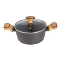 Bergner Charcoal Casserole with Lid 20cm 2.3L Non-Stick Forged Aluminum