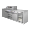 Hyxion Outdoor Kitchen Series 3-Piece Stainless Steel Sink Cabinet with Wine Cabinet for Gas BBQ Grills