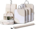 Sturdy Lightweight Travel Packing Cubes with Zipper Closure Transparent Window Cosmetics and Sock Bag Organizers for Luggage