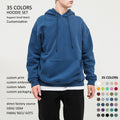 Heavyweight Streetwear 345g Solid Color 36 Colors Fleece Lined Oversized Hoodie Loose Fit Men's Trendy Pullover