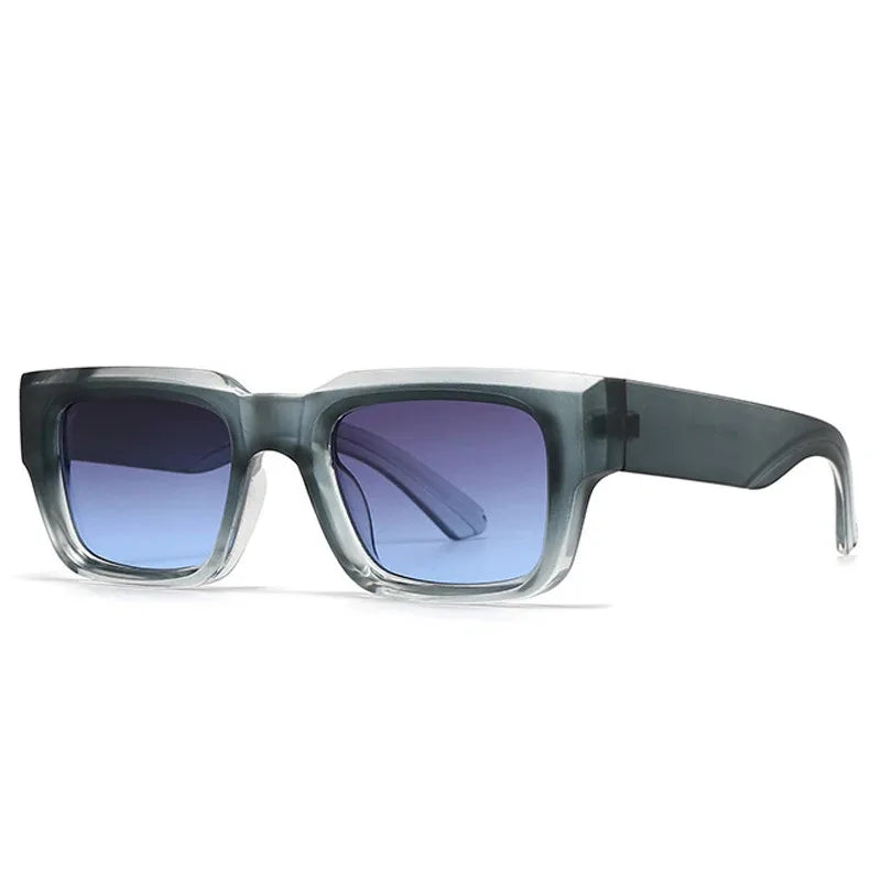 Custom Logo Fashion Men Women Wide Legs Punk Sunglasses UV400 Gradient Shades Small Frame Square Sunglasses Men Women