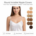 Customizable Reusable Washable Sexy Women's Silicone Breast Pasties-Adhesive Waterproof Breathable Seamless Thin Lingerie Tape