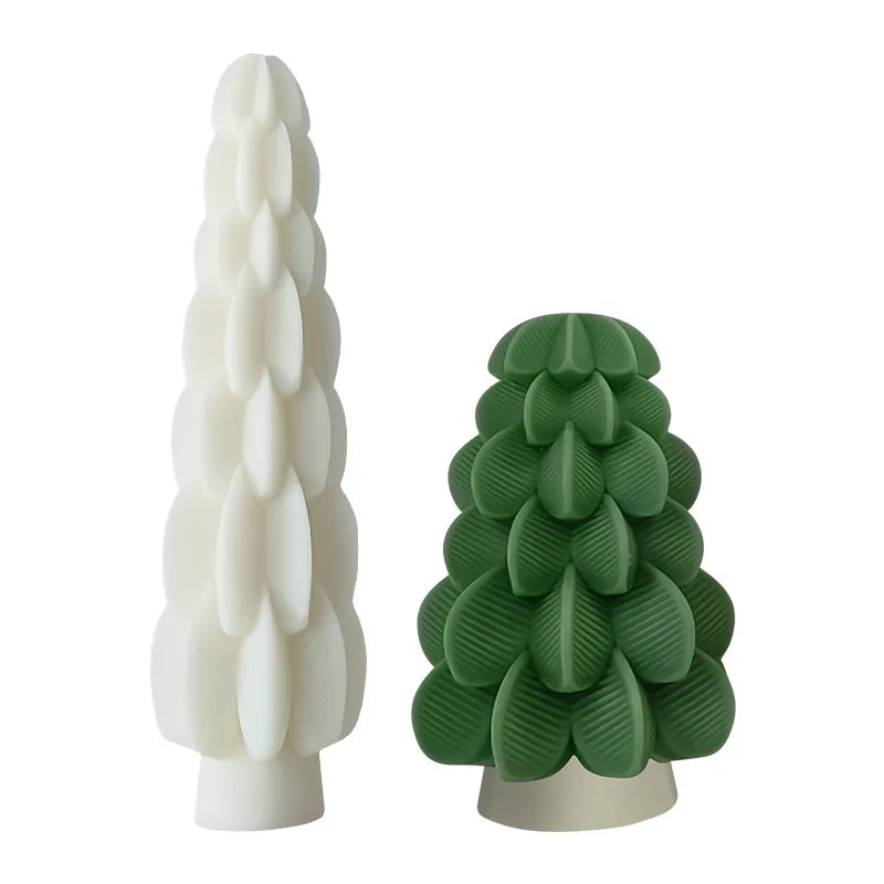 3D Christmas Tree Silicone Mold DIY Candle Making Kit Handmade Soap Plaster Resin Baking Tools Holiday Gifts