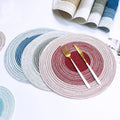 Tablemat Home Nordic Style Woven Placemat Colorful Gradient Western Placemat Simple Cup Anti Scald Bowl Mat Heat Insulation Mat