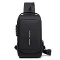 HEROIC KNIGHT Fashion Small Lightweight Leisure Waterproof Anti Theft Durable Polyester Messenger Crossbody Chest Bag with USB