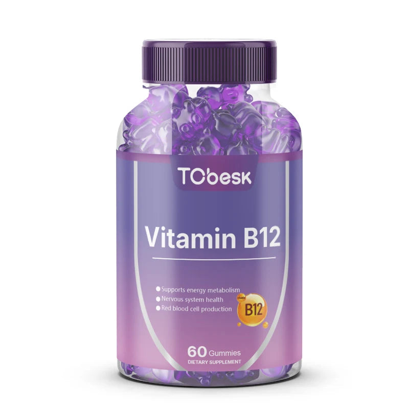 Hot Sell Vitamin Fruity Gummy Candy 60 Gummies TCbesk Vitamin B12 Gummies