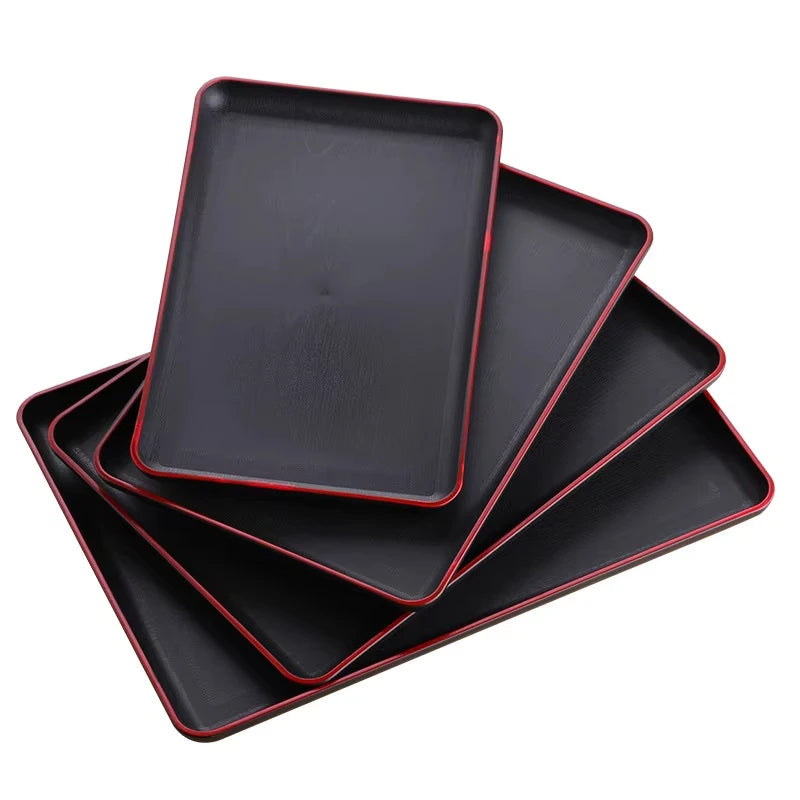 Custom Injection-molded ABS Fast Food Trays. Rectangular Trays for Tea Rooms and Snack Kitchens Household Product